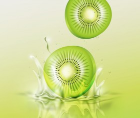 Kiwi splash background vector