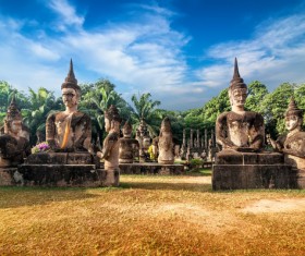 Laos Buddha Park Stock Photo