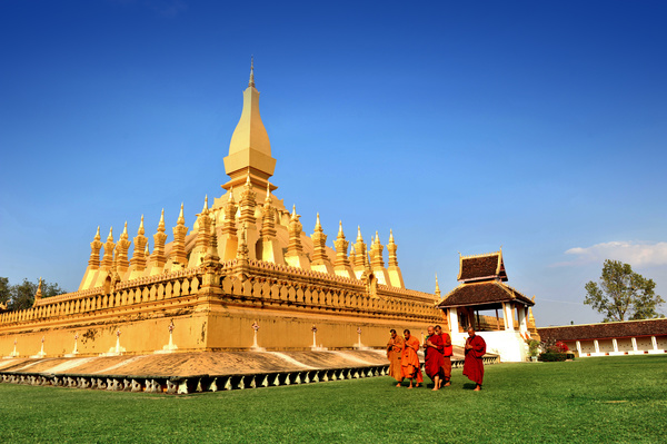 Laos Temple Stock Photo 03