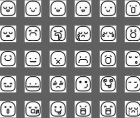 Line Smileys Icons