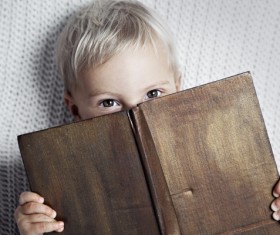 Little boy and book Stock Photo