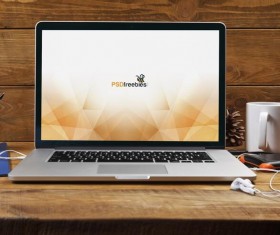 MacBook Pro Front View Mockup PSD Material