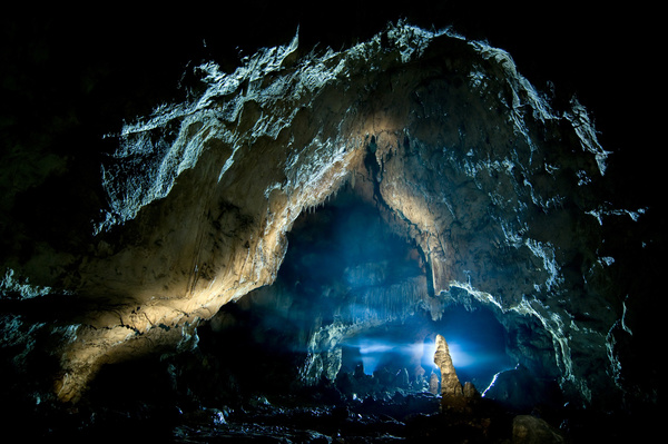 Magical nature cave interior Stock Photo 02