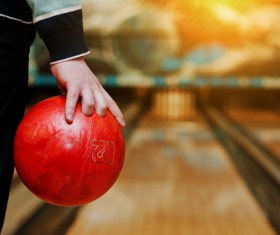 Man playing bowling Stock Photo 03