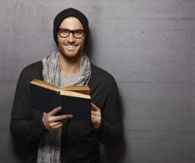 Man reading a book Stock Photo
