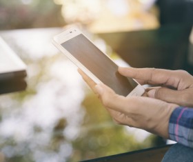 Man using laptop and smartphone Stock Photo 05