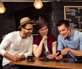 Man using smart phone Stock Photo 01