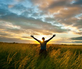 Man who wants Hugs sky Stock Photo 04