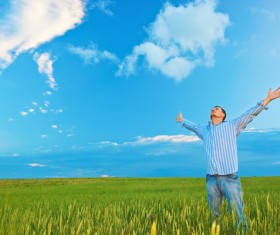 Man who wants Hugs sky Stock Photo 11