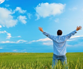 Man who wants Hugs sky Stock Photo 12