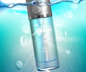 Micellar water cosmetic advertising poster vector