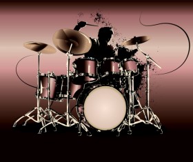 Modern drums design vectors 02