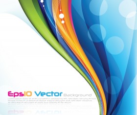 Modern wave colored background design vector 01