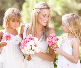Mom and children Stock Photo