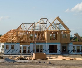 Newly built house Stock Photo