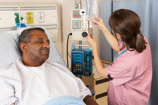 Nurses taking care of patients Stock Photo