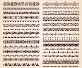 Ornament borders pattern vector 01