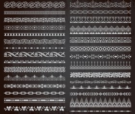 Ornament borders pattern vector 02