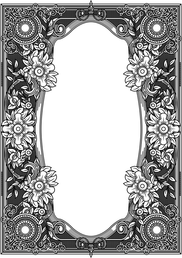 Ornamental frames retro styles vectors 01