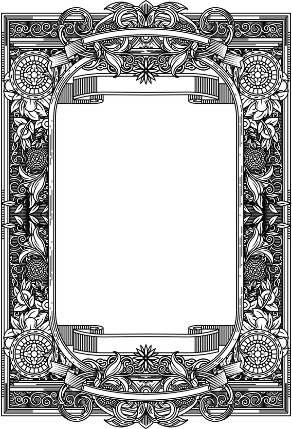 Ornamental frames retro styles vectors 02
