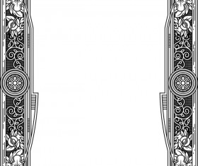 Ornamental frames retro styles vectors 03