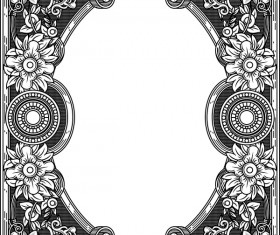 Ornamental frames retro styles vectors 06