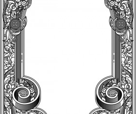 Ornamental frames retro styles vectors 08