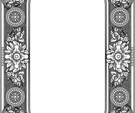 Ornamental frames retro styles vectors 09