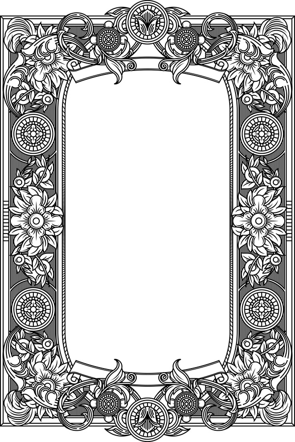 Ornamental frames retro styles vectors 09