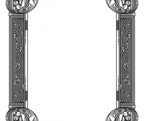 Ornamental frames retro styles vectors 10