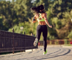 Outdoor Fitness girl Stock Photo