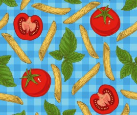 Penne seamless pattern vector