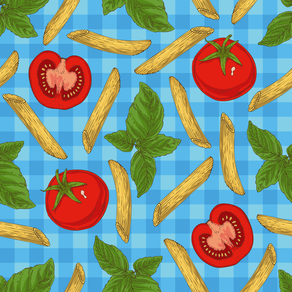 Penne seamless pattern vector