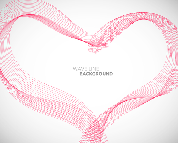 Pink wavy line background illustration vector 02