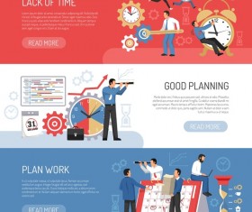 Planning schedule banners vector