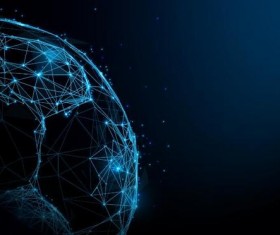 Points Lines with planet vector