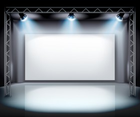 Projection screen with sportlight vector