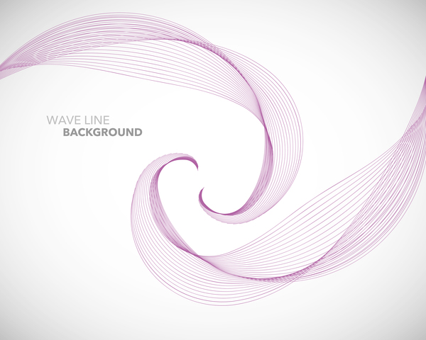 Purple wavy line background illustration vector