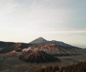 Quiet volcano landscape Stock Photo
