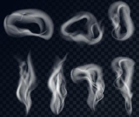 Realistic smoke illustration design vector 01