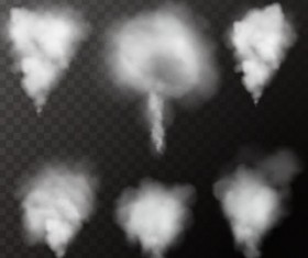 Realistic smoke illustration design vector 02