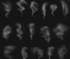Realistic smoke illustration design vector 03