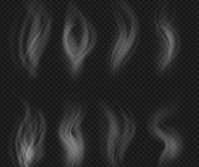 Realistic smoke illustration design vector 04