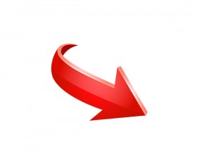 Red 3D arrow vector