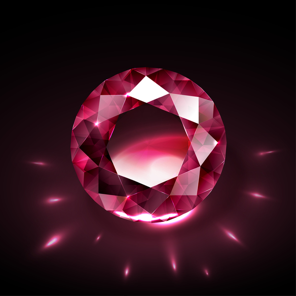 Red diamond vector