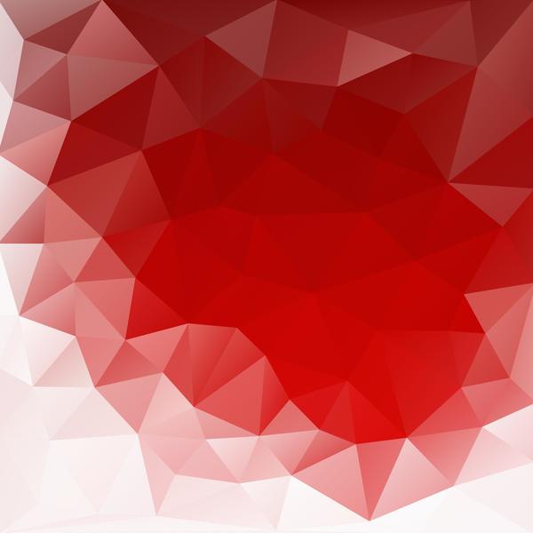 Red polygonal backgrounds abstract vector