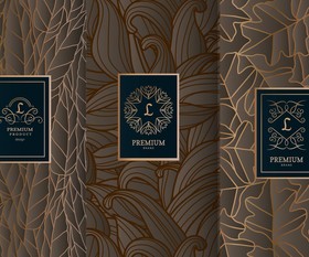 Retro luxury ornament cover template vector 02