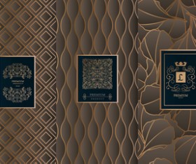 Retro luxury ornament cover template vector 04