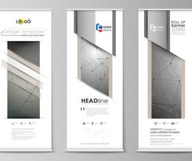 Scroll business template vectors material
