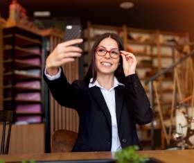 Selfie woman Stock Photo